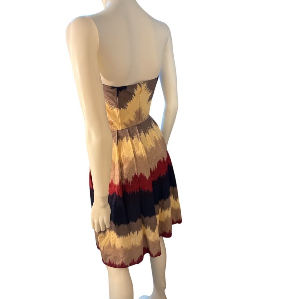 Anthropologie Corey Lynn Calter Strapless Painted Stripe Dress Size 4, EUC - Picture 4 of 6